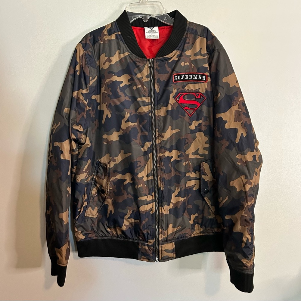 DC Comics‎ Superman Camo Bomber Jacket